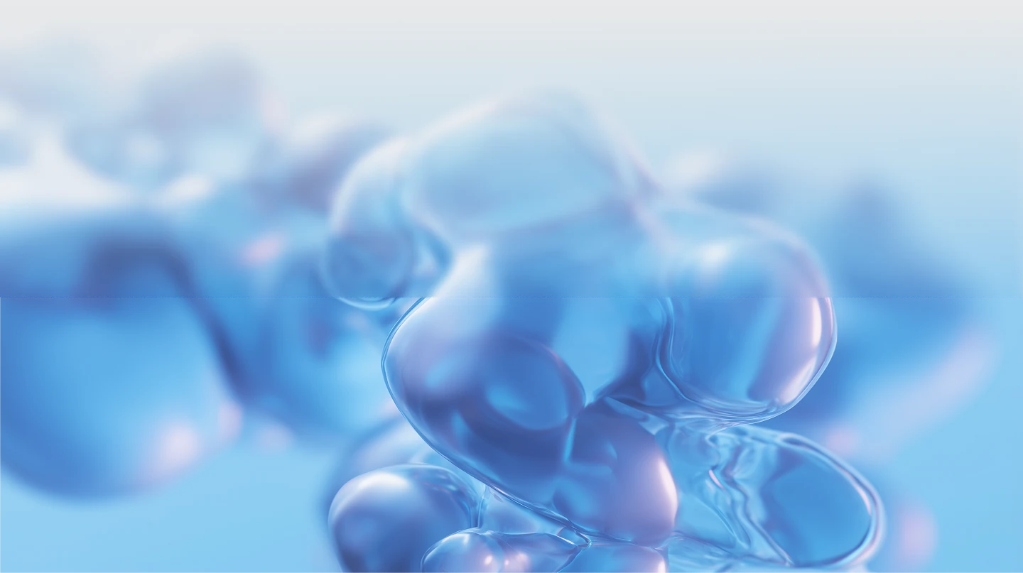 Abstract blue molecular illustration